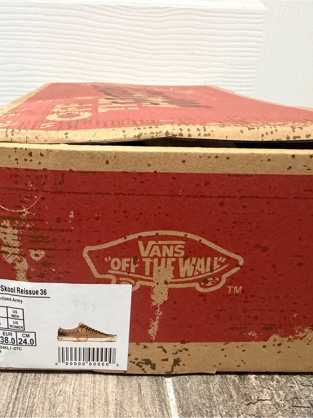 Vans OTW x Satoshi Nakamoto Olive and Black Pearl-Trim Slip-On Sneakers - Picture 8 of 9